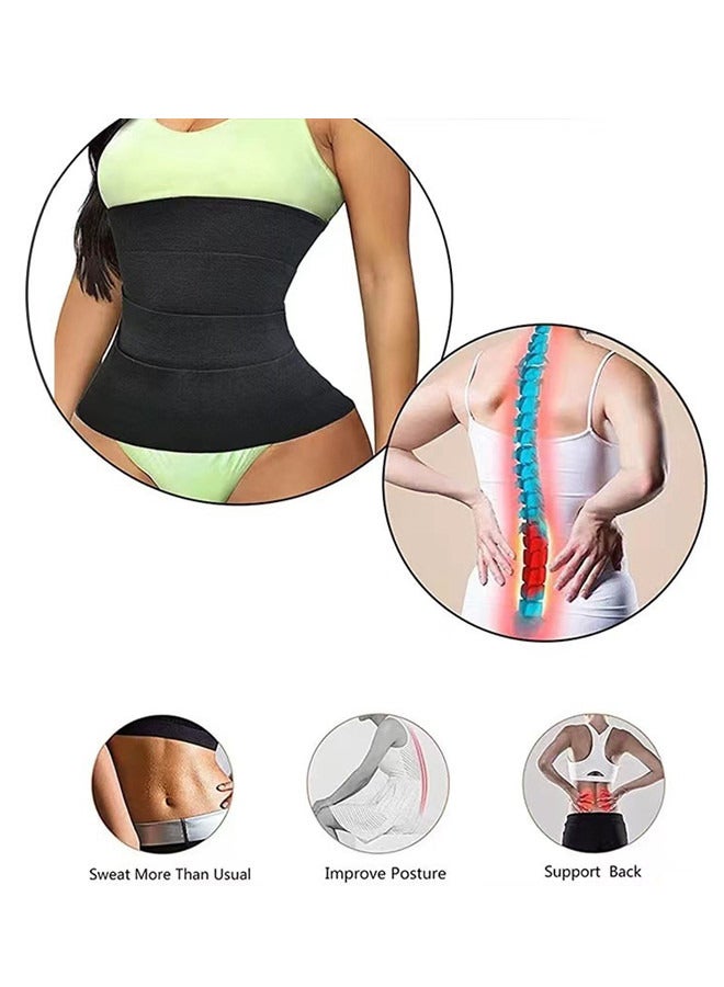 Adjustable Waist Trainer for Women,Slimming Belt with Tummy Sauna Bandage Wrap, Waist Trimmer Belt Belly Body Shaper Compression Wrap, Plus Size Corset Waist Trainer for Women and Men - Image 2