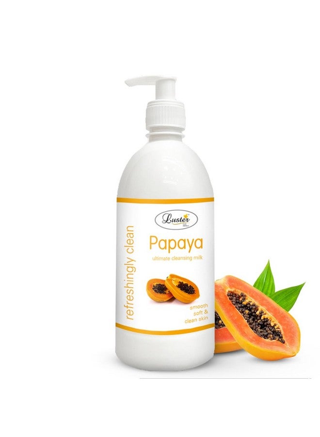 لاستر حليب التنظيف الفائق بالبابايا | غني بالمكونات الطبيعية | لبشرة ناعمة ونظيفة | حليب التنظيف لإزالة المكياج (خالي من البارابين والكبريتات) - 500 مل - Image 1