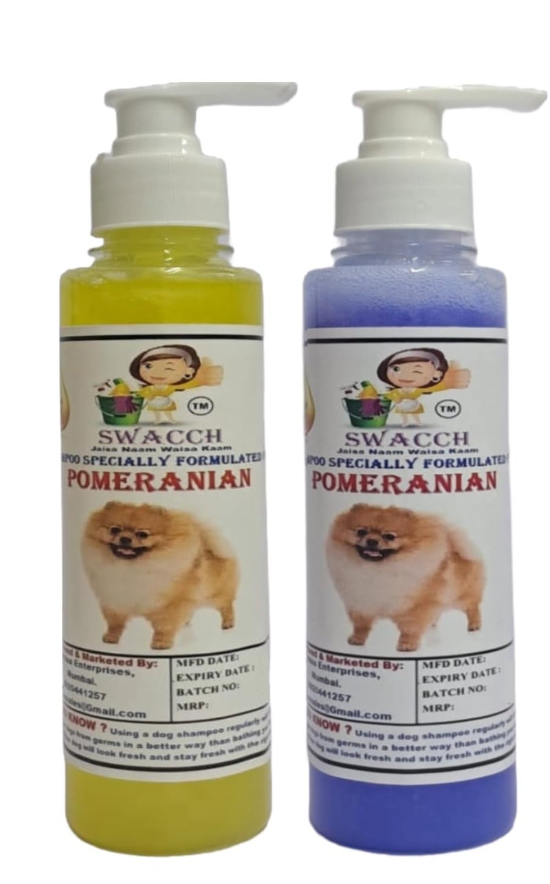 SWACCH Premium Shampoo for Pomeranian (200ML) (Combo Pack of 2) Lemon & Lavender - Image 1