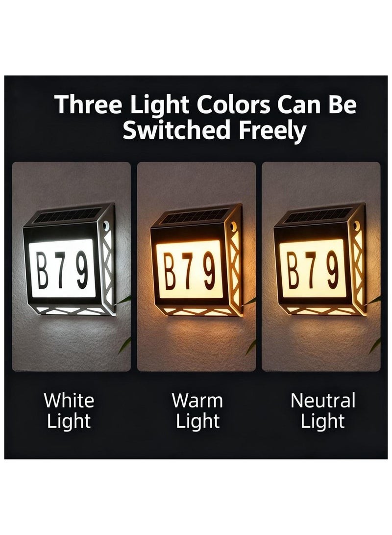 JAYATO Cross-border solar lights, house lights, outdoor digital lights, waterproof LED indicator lights, home courtyard wall lights at the door. - Image 1