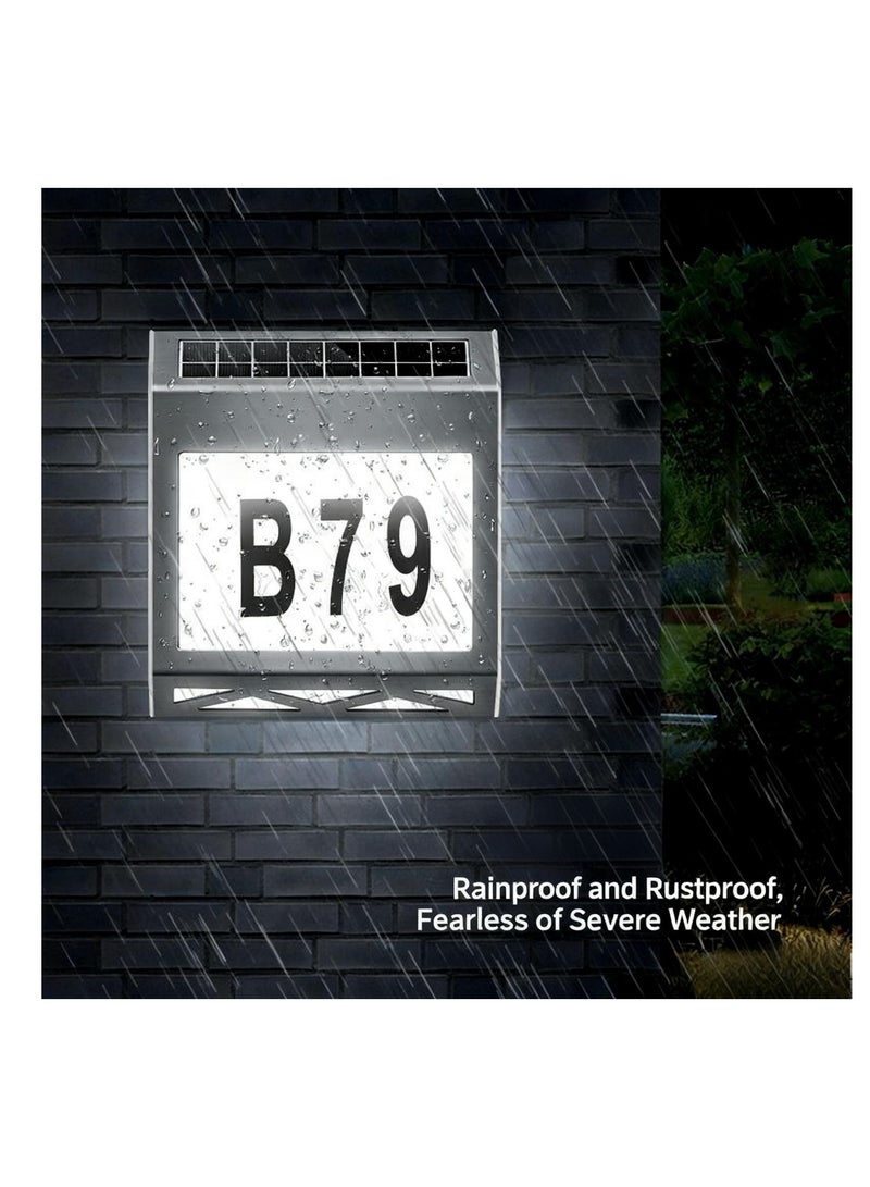 JAYATO Cross-border solar lights, house lights, outdoor digital lights, waterproof LED indicator lights, home courtyard wall lights at the door. - Image 3