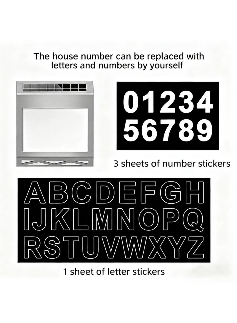 JAYATO Cross-border solar lights, house lights, outdoor digital lights, waterproof LED indicator lights, home courtyard wall lights at the door. - Image 4