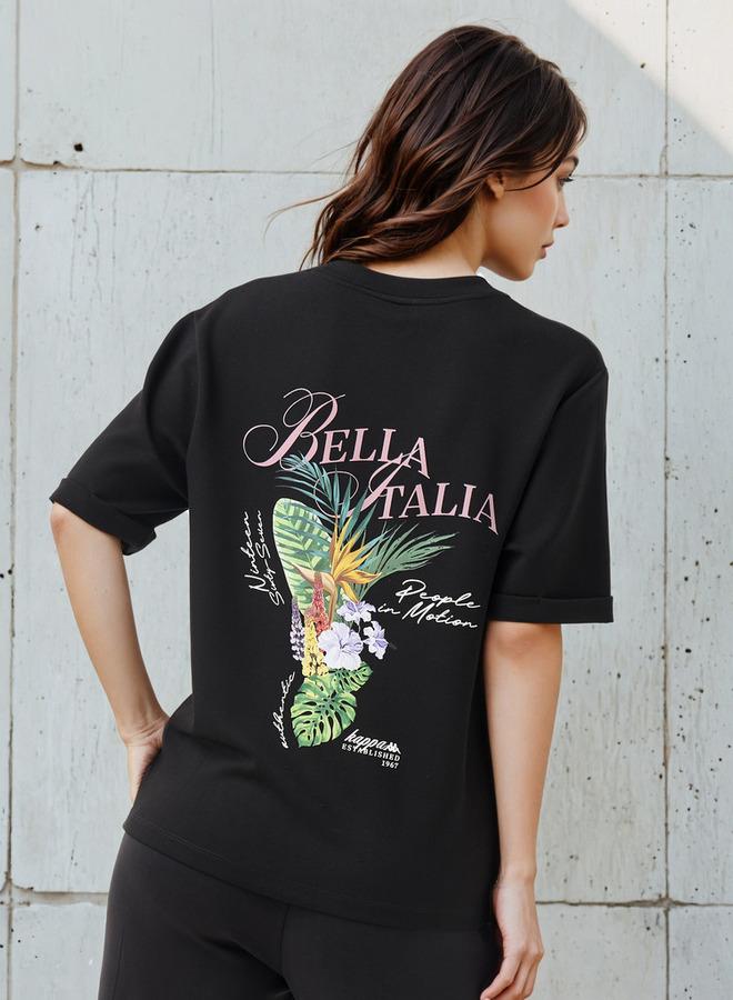 Kappa T-Shirt Relaxed Fit With Tropical Print Cotton - Image 1