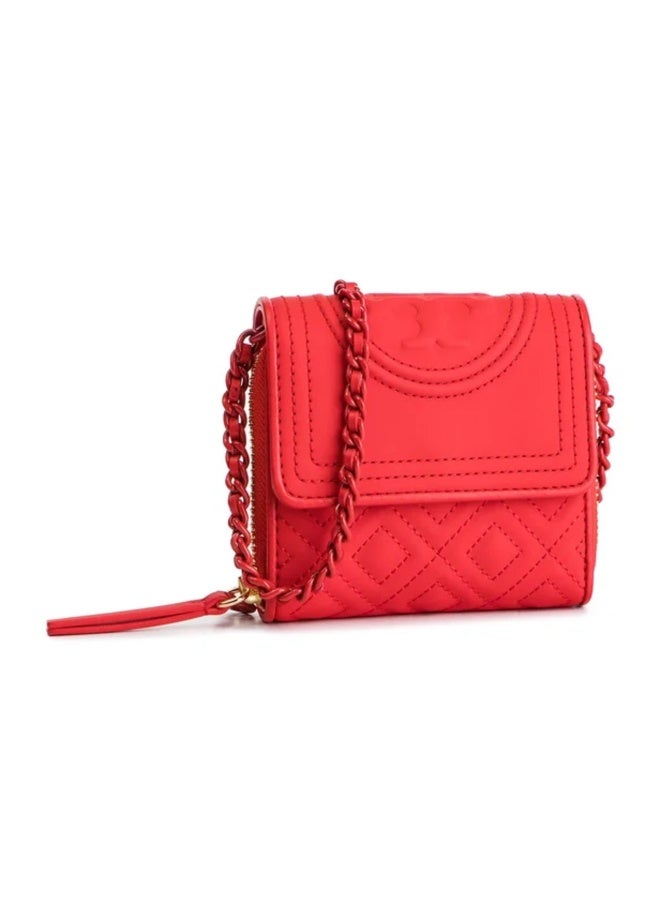 Tory Burch محفظة ميني فليمنغ غير لامعة على سلسلة - Image 1