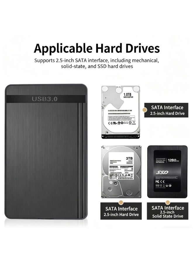 2.5 Inch USB 3.0 Hard Drive Enclosure,  5Gbps SATA External HDD/SSD Case for 2.5" SATA HDD/SSD,6TB MAX ﻿ - Image 4