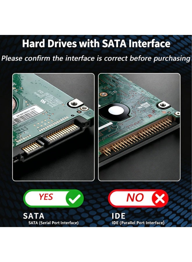 2.5 Inch USB 3.0 Hard Drive Enclosure,  5Gbps SATA External HDD/SSD Case for 2.5" SATA HDD/SSD,6TB MAX ﻿ - Image 5
