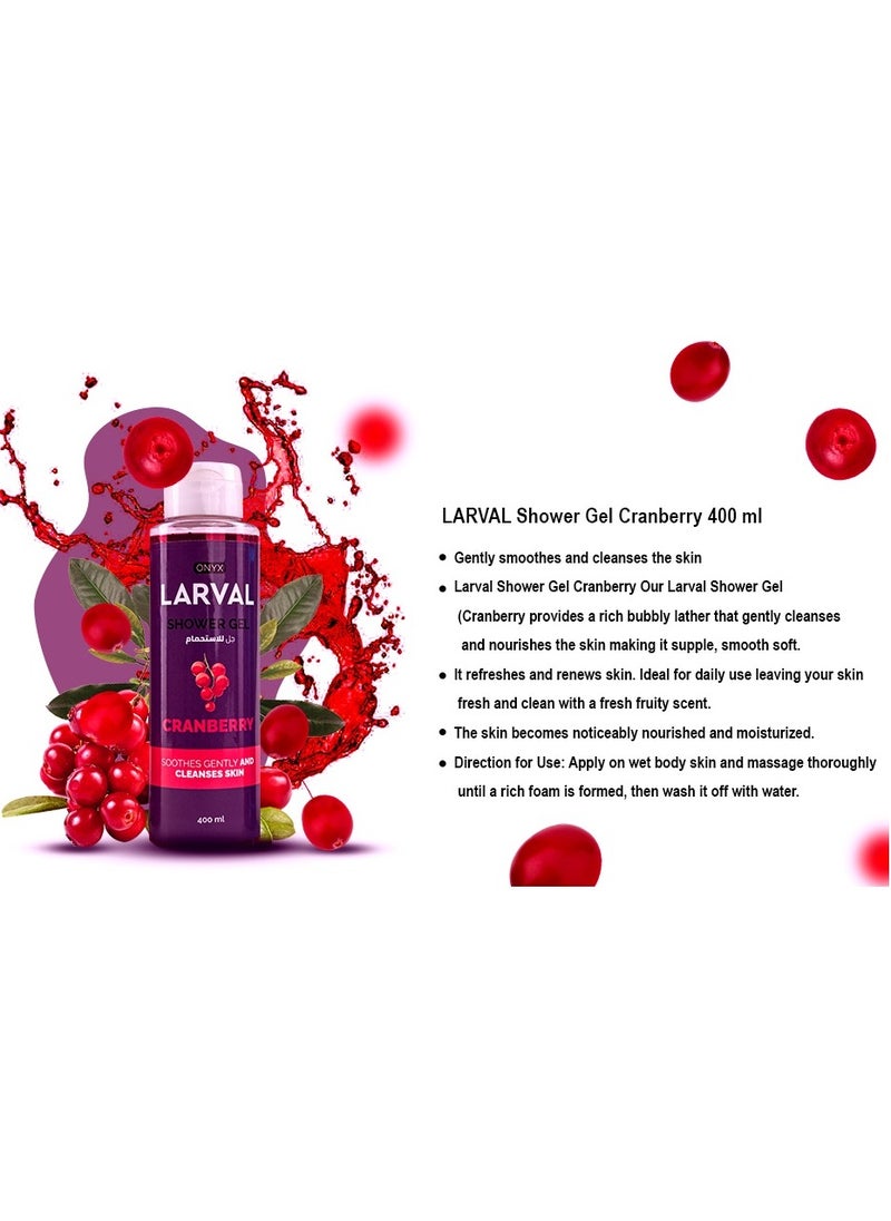 LARVAL - Shower Gel Cranberry 400 ml - Image 1