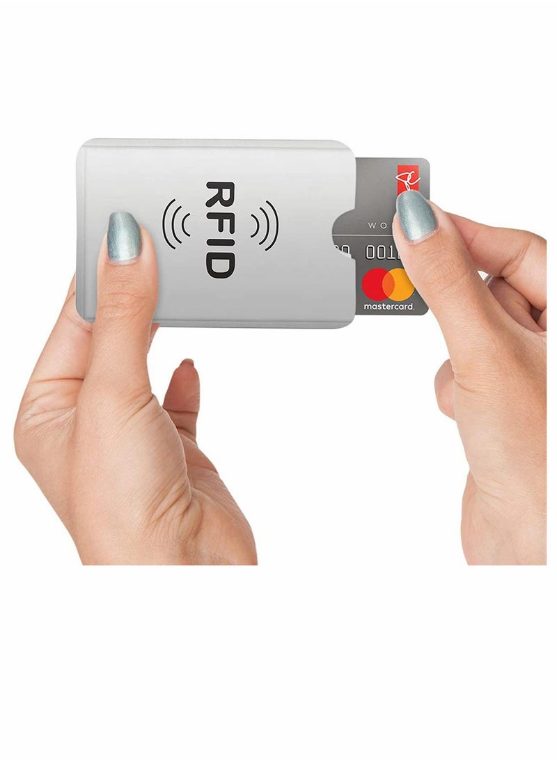 RFID Blocking Sleeves Contactless Cards - RFID Credit Card Protector Waterproof and Tear Proof - Debit Card Protector Sleeve for Privacy and Property Safety