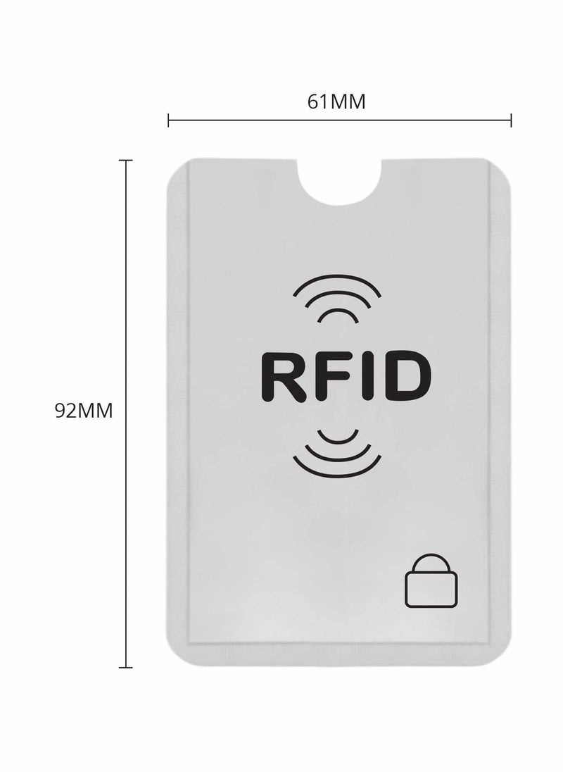 RFID Blocking Sleeves Contactless Cards - RFID Credit Card Protector Waterproof and Tear Proof - Debit Card Protector Sleeve for Privacy and Property Safety