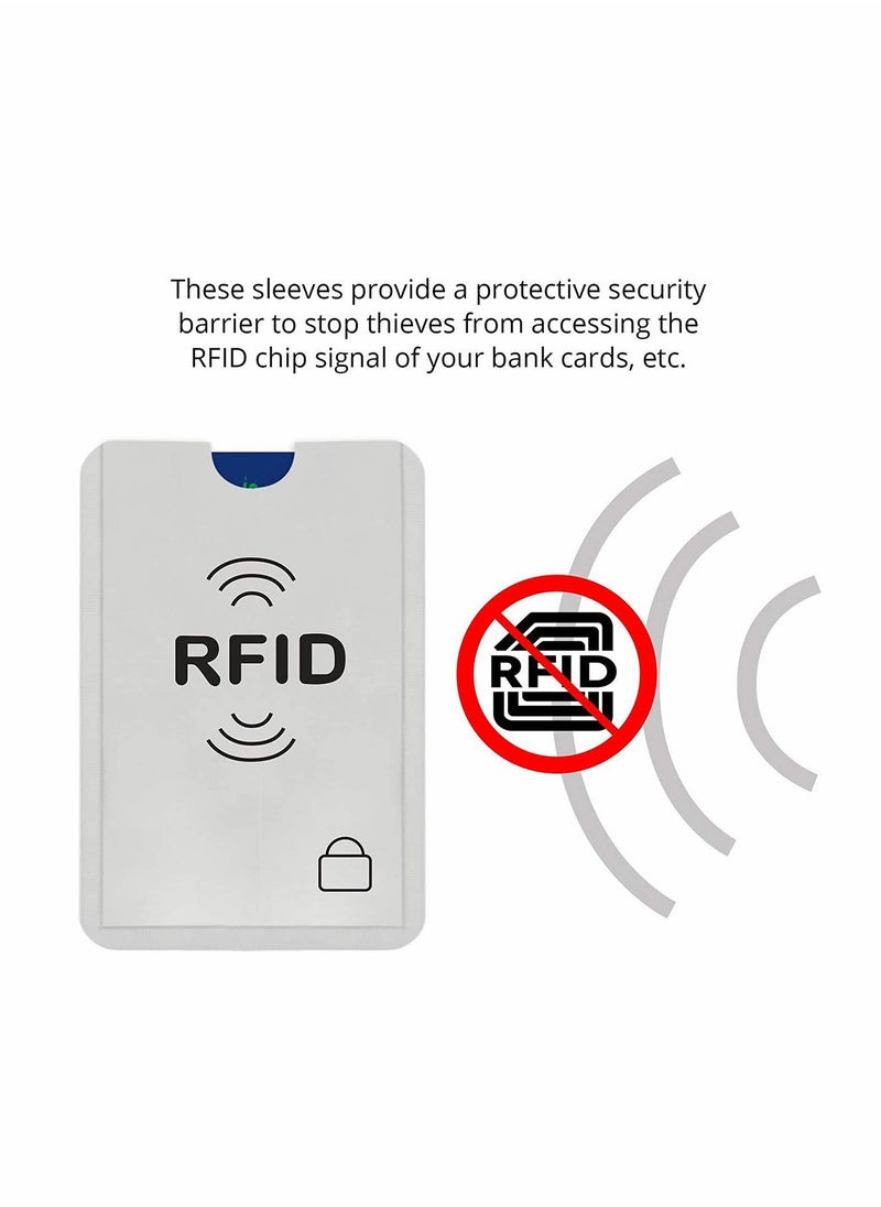 RFID Blocking Sleeves Contactless Cards - RFID Credit Card Protector Waterproof and Tear Proof - Debit Card Protector Sleeve for Privacy and Property Safety