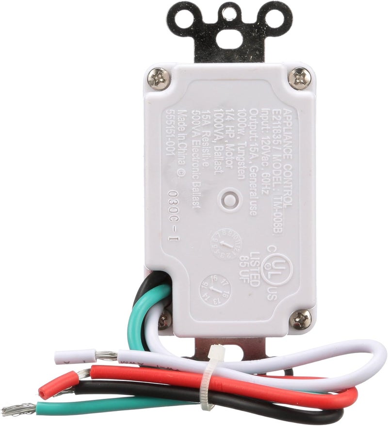 Woods 59008 inWall 60Minute Digital Countdown Timer White - Image 5