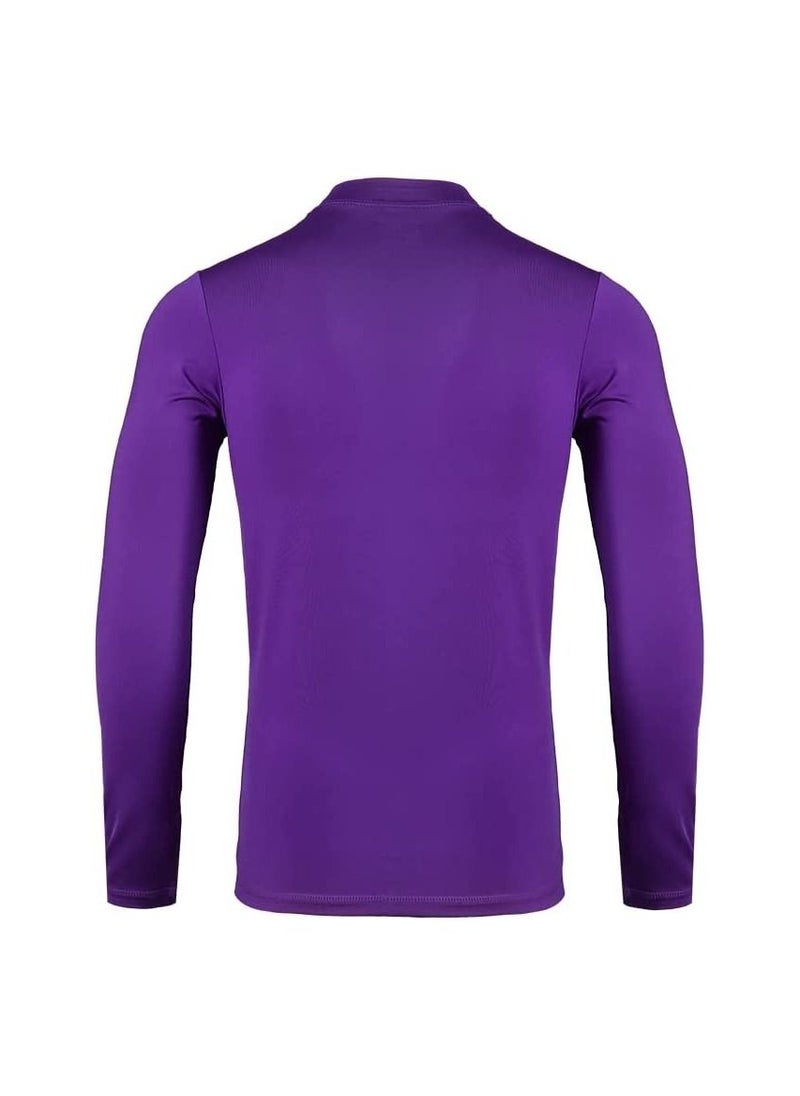UHLSPORT uhlsport Men's Tight T-Shirt, Dry tech base For sports training Long round neck Very light elastic fabric Long sleeves  - Image 4