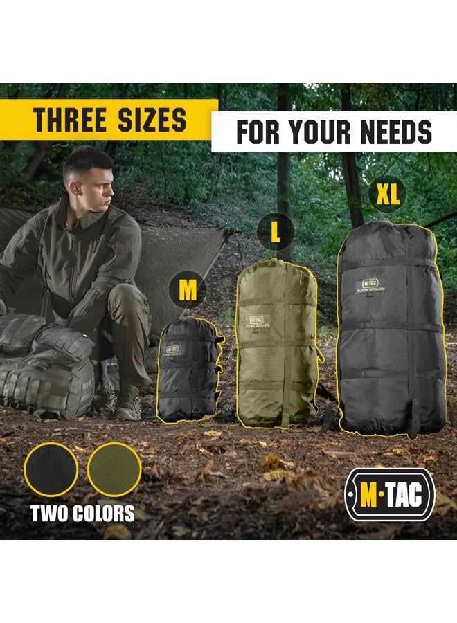 M-TAC Nylon Sleeping Bag Compression Sack - Stuff Bag - for Camping Hiking Backpacking XL (Black) - Image 2