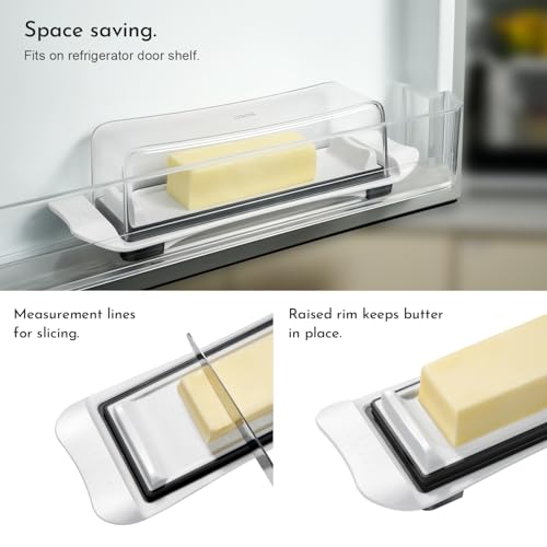 IKOCO Butter Dish, IKOCO Airtight Butter Dish with Lid for Countertop and Refrigerator, Dishwasher Safe Butter Holder Container for Eastern and Western Butter, White - Image 5