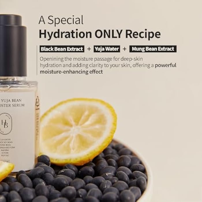 HEVEBLUE Black Yuja Bean Skin Booster Serum - Moisturizing, Sensitive Skin, Korean Skincare, Hypoallergenic, Deep Hydration, Vegan, Oil-free, Makeup Adherence, Inner Dryness, K-Beauty - Image 5
