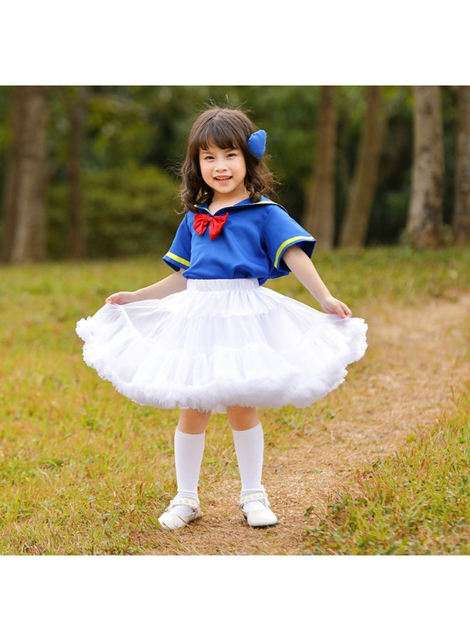 NIBEMINENT Girls' kindergarten stage performance costumes, Halloween costumes, navy cute little ducks
