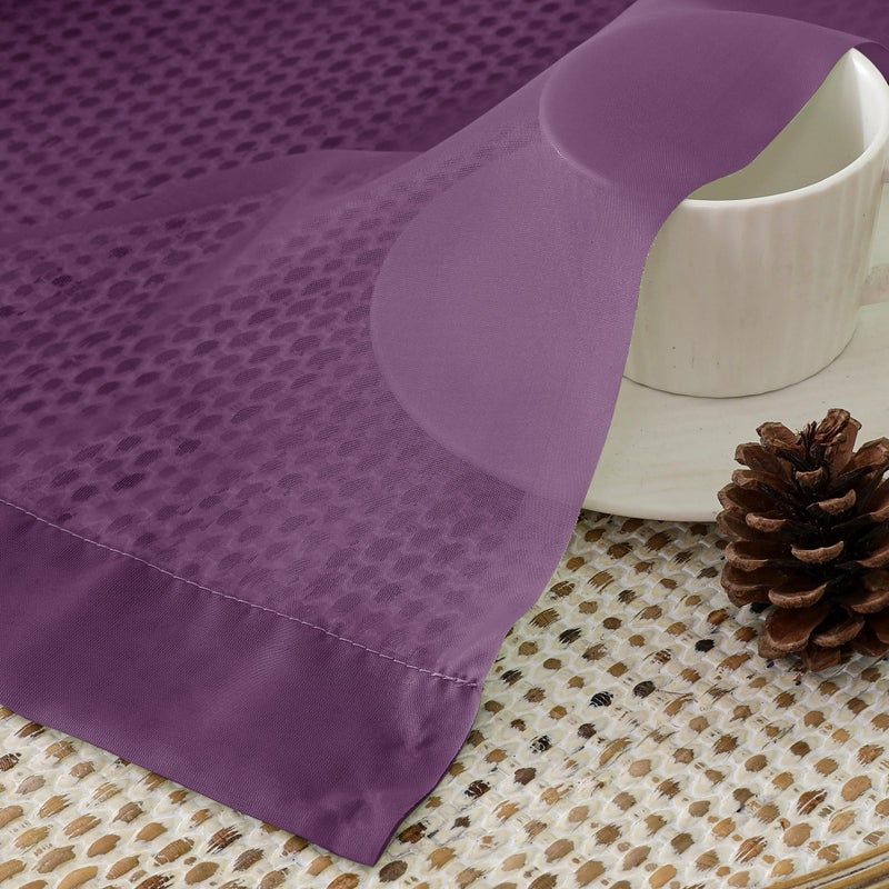 OVZME Plum Sheer Curtains 84 Inches Long 2 Panels - Soft Light Filtering Window Sheer Panels for Living Room/Bedroom  Top Dual Rod Pocket  1 Pair  Each 42Wx84L Inches - Image 4