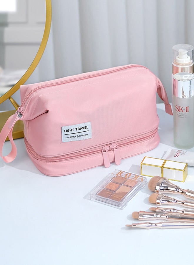 شاربدو حقيبة مصححة محمولة، حقيبة مكياج كبيرة مضادة للماء مع مفتاح وحزمة مقسمة، حقيبة غسيل الأشخاص المنقولة بوشات - Image 2