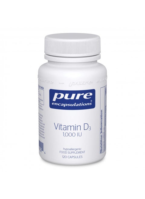 Pure Encapsulations Vitamin D3 25 mcg (1,000 IU) | Supplement to Support Bone, Joint, Heart, Colon and Immune Health* | 120 Capsules