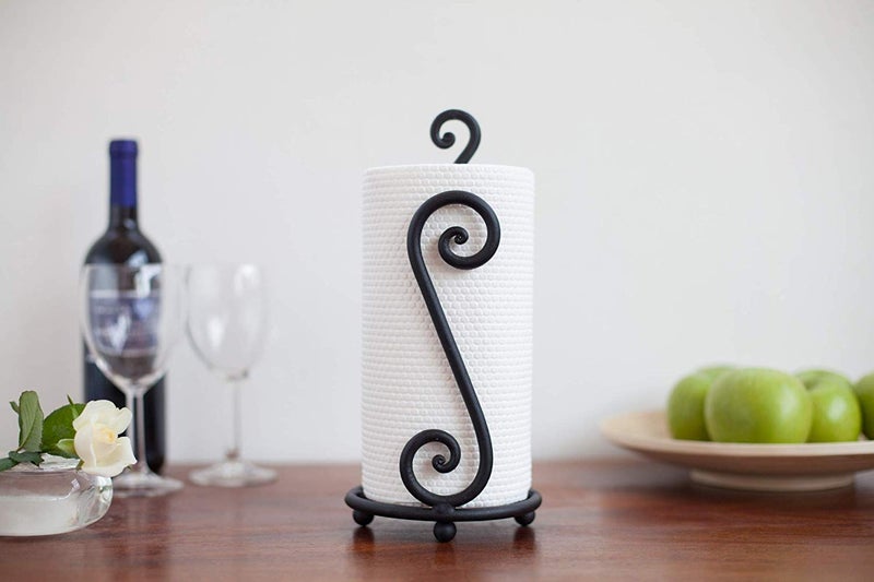 SKAFA Wrought Iron Tissue Paper Holder, 12X12X30 Cm, Black - Image 2