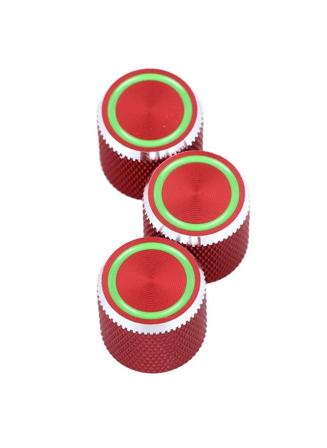 Thoraya - 3PCS Potentiometer Control Knob Red Color Metal Electric Guitar Volume Tone Control Knob for GD137 - Image 1