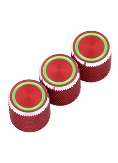 Thoraya 3PCS Potentiometer Control Knob Red Color Metal Electric Guitar Volume Tone Control Knob for GD137  - Image 3