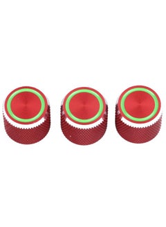 Thoraya 3PCS Potentiometer Control Knob Red Color Metal Electric Guitar Volume Tone Control Knob for GD137  - Image 1