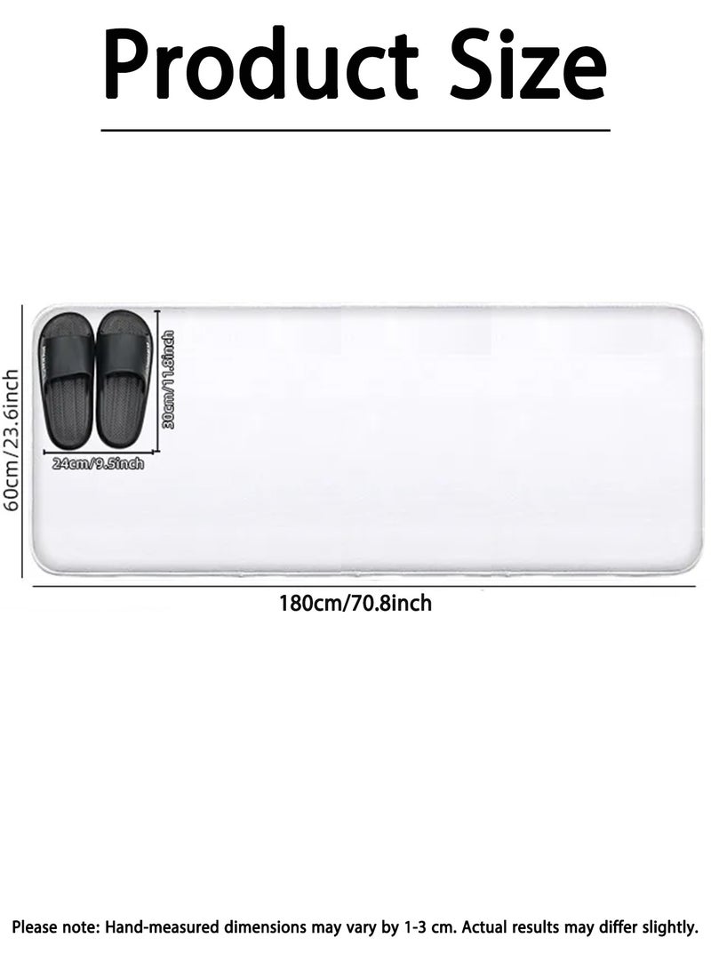Kitchen Mat,60 x 180cm Waterproof Anti-Fatigue Non-Slip Kitchen Rugs for Kitchen, Bathroom & Laundry, Easy-to-Clean Absorbent Floor Mats, Durable and Safe Material for Home, Seniors & Busy Families - Image 2