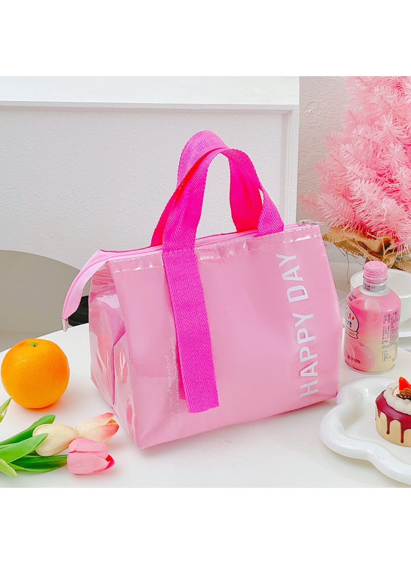 Generic Korean Style Insulated Lunch Bag Cartoon Design Pink happy (waterproof model) 