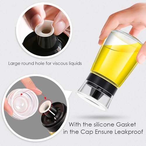 TINMIX Leak-proof Oil Dispenser Bottle for Outdoor Camping, 160 ml/5.4 oz Glass Olive Oil and Vinegar Cruet, Well Sealed for Picnic Kitchen, 4 Pack - Image 4