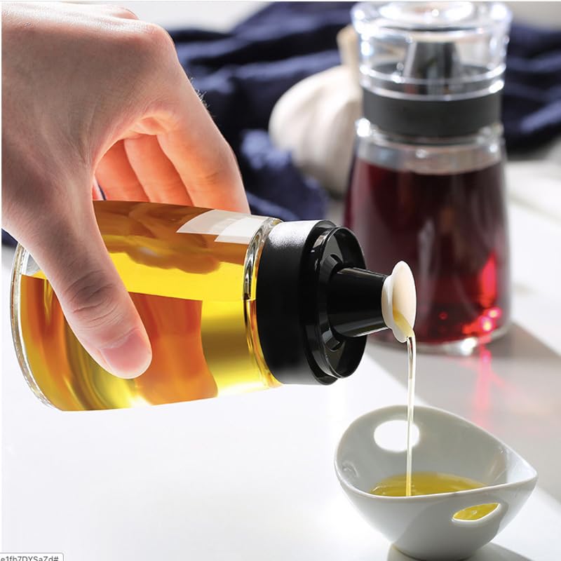 TINMIX Leak-proof Oil Dispenser Bottle for Outdoor Camping, 160 ml/5.4 oz Glass Olive Oil and Vinegar Cruet, Well Sealed for Picnic Kitchen, 4 Pack - Image 3