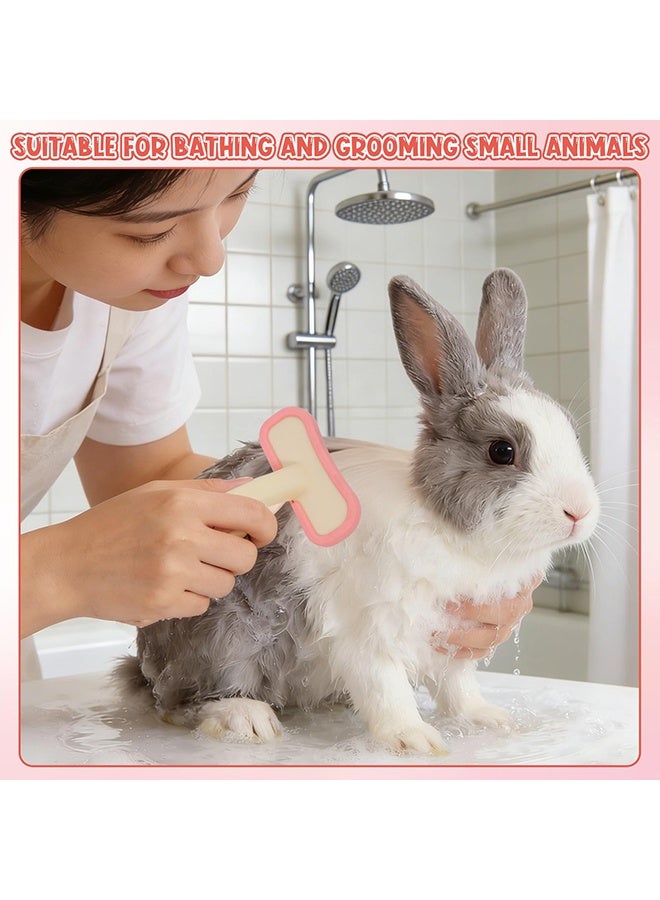 1 Pc Soft Silicone Rabbit Grooming Brush, Gentle Small Animal Massage Comb, Practical Pet Grooming Tool, Suitable for Bunnies, Cats, Puppies & Other Small Pets - Image 4