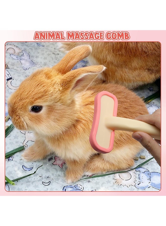 1 Pc Soft Silicone Rabbit Grooming Brush, Gentle Small Animal Massage Comb, Practical Pet Grooming Tool, Suitable for Bunnies, Cats, Puppies & Other Small Pets - Image 5