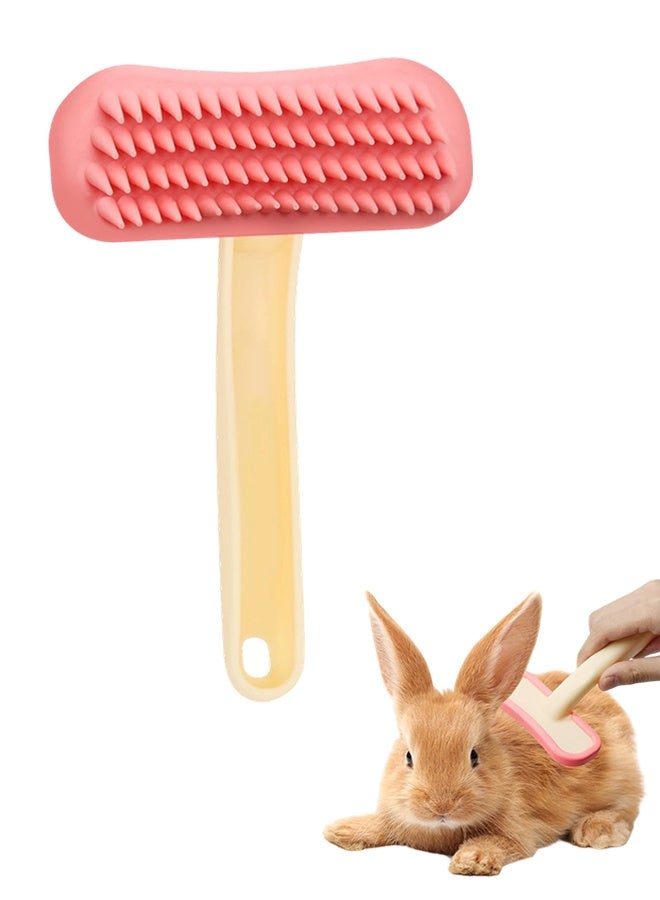 1 Pc Soft Silicone Rabbit Grooming Brush, Gentle Small Animal Massage Comb, Practical Pet Grooming Tool, Suitable for Bunnies, Cats, Puppies & Other Small Pets - Image 1