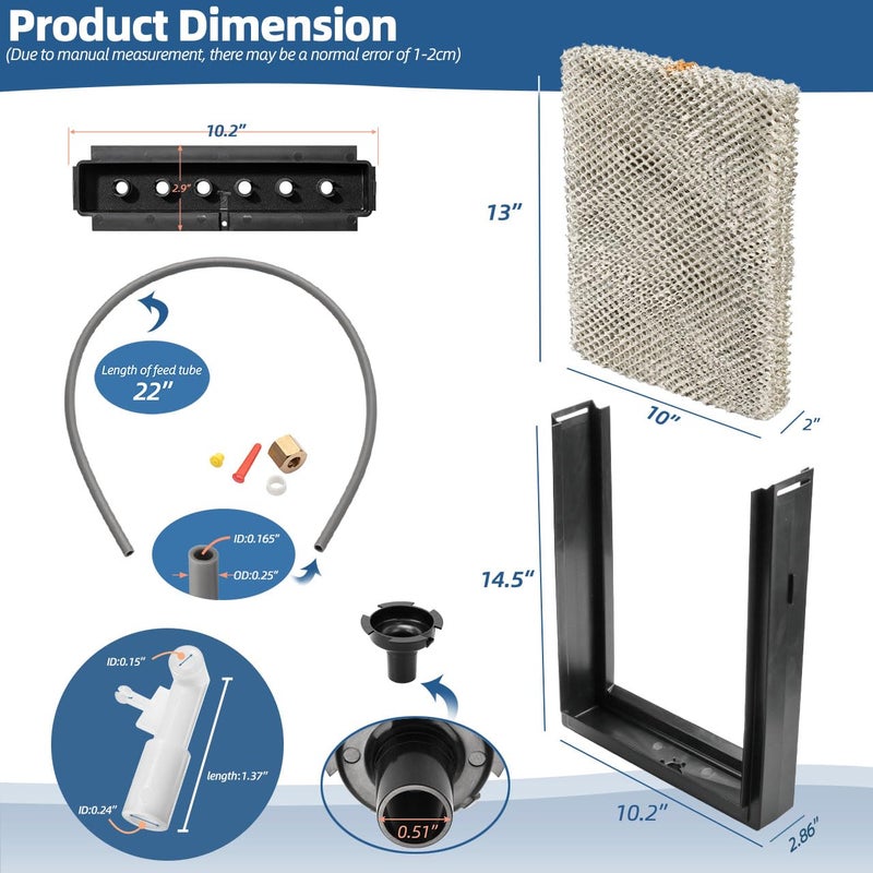Sconva 4750 Humidifier Maintenance Kit with Model No. 35 Water Panel Humidifier Pad Compatible with AprilAire Whole-House Humidifier 700, 700A, 700M, 760, 760A, 768 Humidifier Parts & Accessories - Image 2