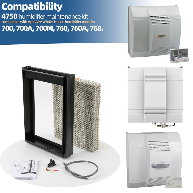 Sconva 4750 Humidifier Maintenance Kit with Model No. 35 Water Panel Humidifier Pad Compatible with AprilAire Whole-House Humidifier 700, 700A, 700M, 760, 760A, 768 Humidifier Parts & Accessories - Image 3
