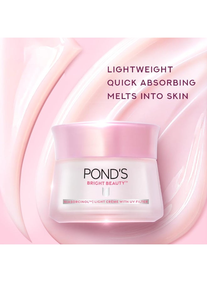 بوندس كريم Pond's Bright Beauty Niasorcinol Light Cream مع مرشح للأشعة فوق البنفسجية | يزيل البقع الداكنة ويفتح البشرة - 50 جم - Image 4