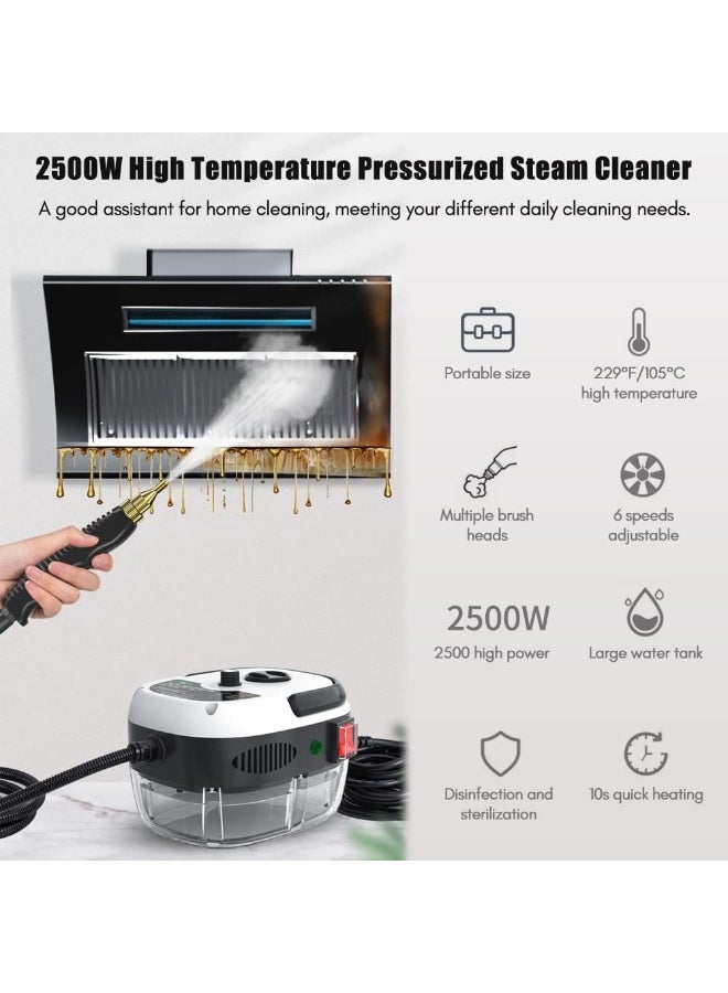 جهاز تنظيف بالبخار محمول باليد - آلة تنظيف بالبخار عالية الضغط ومتعددة الاستخدامات للمطبخ والحمام والمفروشات والنوافذ وتنظيف المنزل - Image 5