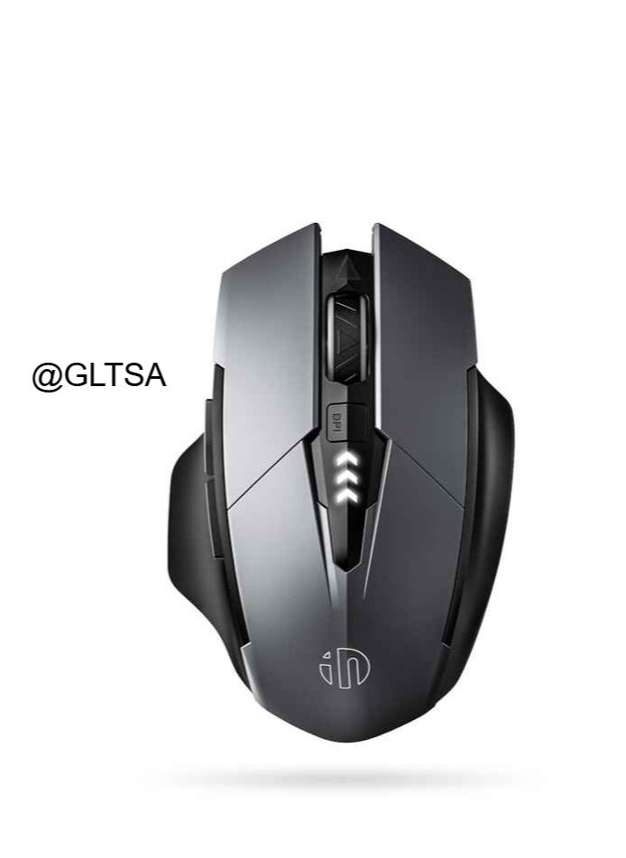 inphic Inphic A1 2.4G and Bluetooth Computer Mouse Grey  - Image 1