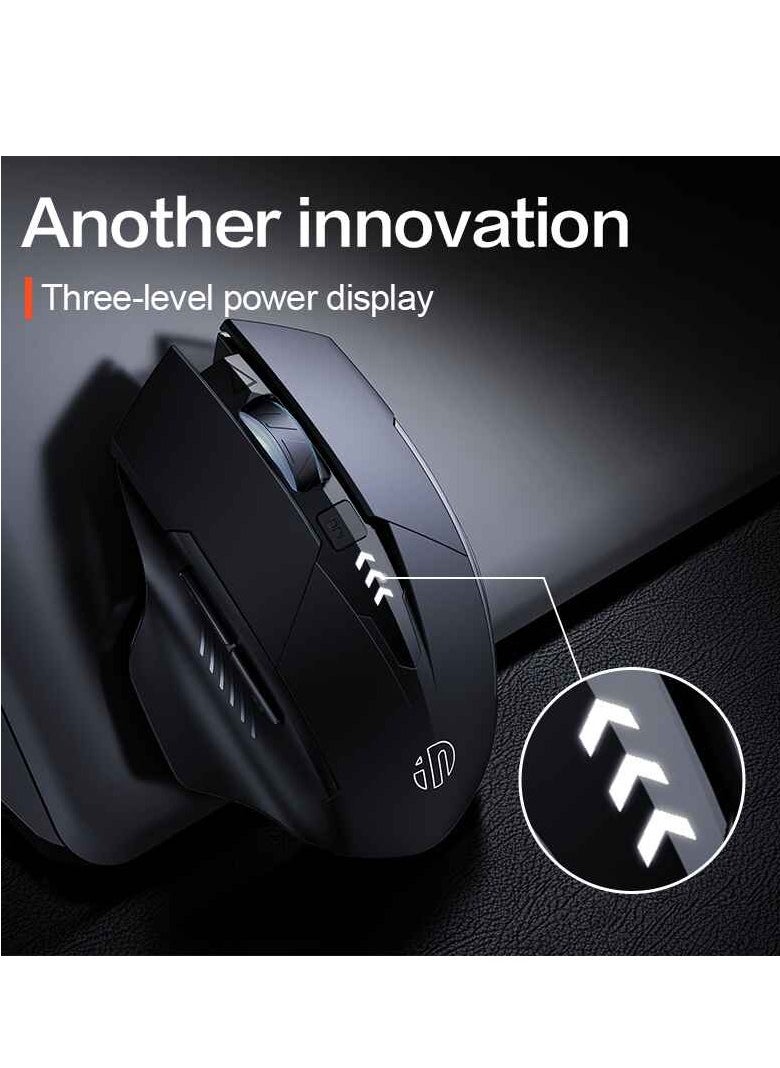 inphic Inphic A1 2.4G and Bluetooth Computer Mouse Grey  - Image 3