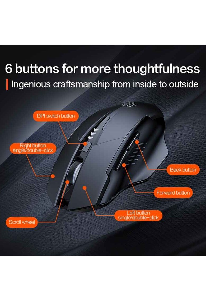 inphic Inphic A1 2.4G and Bluetooth Computer Mouse Grey  - Image 4