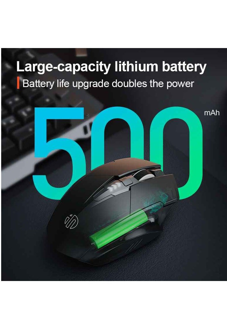 inphic Inphic A1 2.4G and Bluetooth Computer Mouse Grey  - Image 5