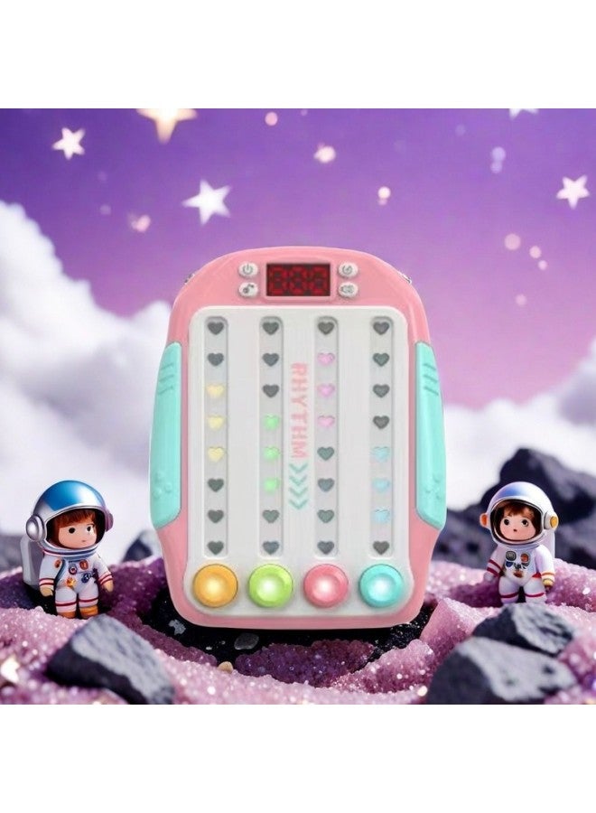 Loquat Fun Toys Children's Training Game Machine Gold Decompression Toys Colorful Rhythm Game Machine-Color:Rhythm Master 【transparent Gray】-Specifications:11.2*3.2*15.2cm - Image 3