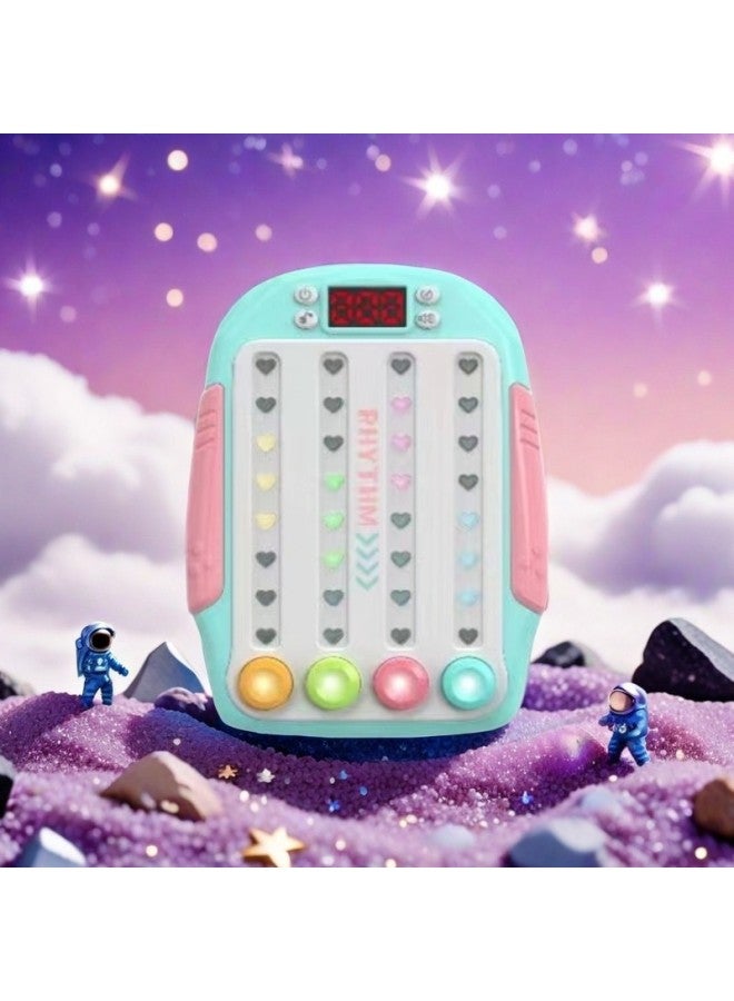 Loquat Fun Toys Children's Training Game Machine Gold Decompression Toys Colorful Rhythm Game Machine-Color:Rhythm Master 【transparent Gray】-Specifications:11.2*3.2*15.2cm - Image 4