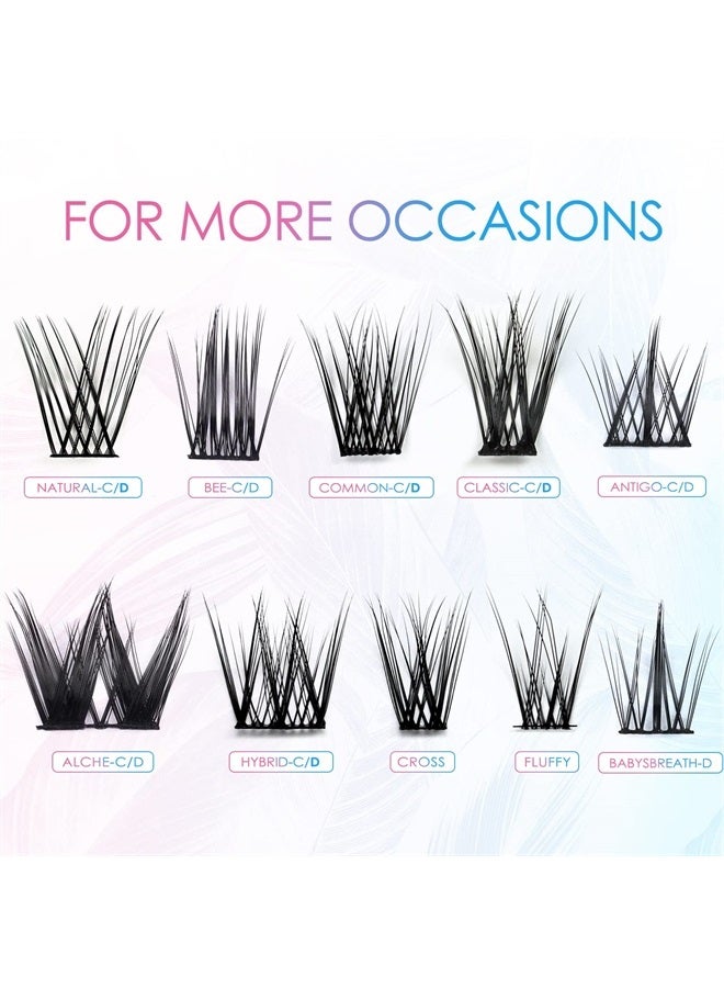 LANKIZ DIY Eyelash Extensions,Individual Lash Extensions Clusters,154 Clusters, Soft and Lightweight 12mm Only Mix Resuale Wide Band Cluster Lashes for Home use (Natural C curl) - Image 3