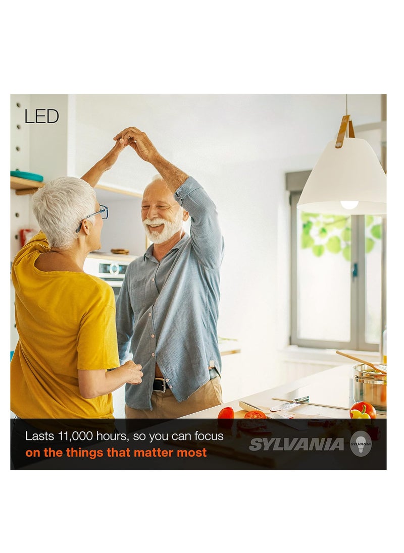 Sylvania - مصباح LED A19 من SYLVANIA، مكافئ 60 واط، قاعدة متوسطة فعّالة 8.5 واط، 2700 كلفن، أبيض ناعم، عبوة من 4 قطع - Image 1