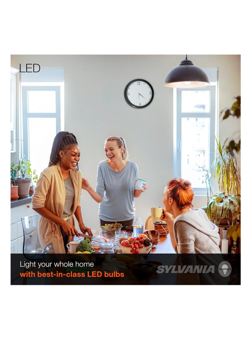 Sylvania - مصباح LED A19 من SYLVANIA، مكافئ 60 واط، قاعدة متوسطة فعّالة 8.5 واط، 2700 كلفن، أبيض ناعم، عبوة من 4 قطع - Image 1