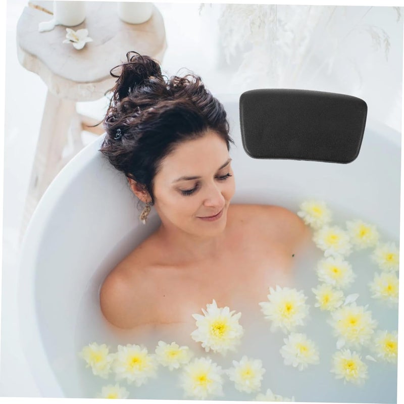 Bathtub Pillow for Household Bathing Leather and PVC Headrest Cushion with Non-Slip Support for Neck and Back Suitable for Adults and Spa Use - Image 3