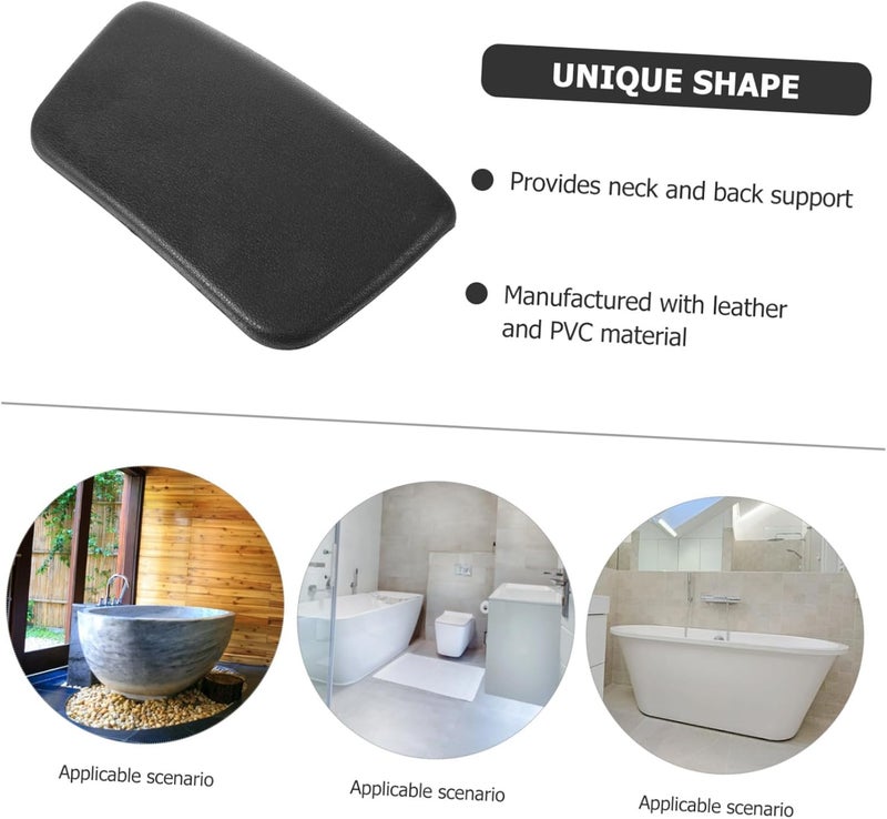 Bathtub Pillow for Household Bathing Leather and PVC Headrest Cushion with Non-Slip Support for Neck and Back Suitable for Adults and Spa Use - Image 5