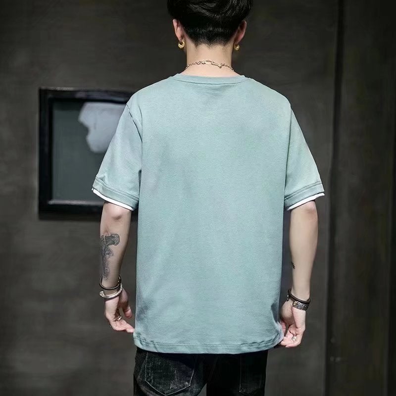 Short-Sleeved T-Shirt Men'S 2024 Printed Trendyy T-Shirt Top Ins Trendyy Brand Loose And Versatile Half-Sleeved Shirt - Image 5